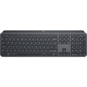 Picture of Logitech MX Keys Keyboard - Wireless Connectivity - USB Interface - Black, Grey - Bluetooth/RF - 10 m - 2.40 GHz - Notebook, Desktop Computer, Tablet - Windows, Mac OS, Linux, Android, iOS