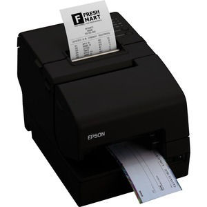 Picture of Epson TM-H6000V Wired Monochrome Multistation Printer - 180 x 180 dpi5.7 lps Mono Dot Matrix, Direct Thermal - USB - Network (RJ-45) - Serial - Auto-cutter, Grayscale Printing, Paper Saving Function, Near Field Communication (NFC)