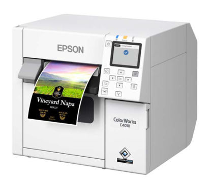 Picture of EPSON ColorWorks CW-C4010 USB/Ethernet Inkjet Colour Label Printer - Includes Power Cable