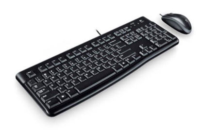 Picture of Logitech Wired Keyboard & Mouse Combo, Desktop MK120, Black, USB