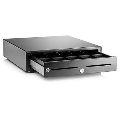 Picture of HP Standard (Full size) Cash Drawer in Black with 24V Solenoid - Includes Removable 8 Note and 8 Coin Insert Tray